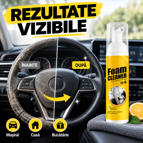 Spumă de Curățat 2 în 1 pentru Mașină și Locuință